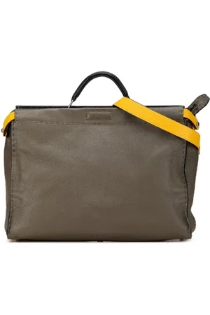 Fendi Femme, Pre-owned, Vert, Taille: ONE Size Pre-owned Cuir sacs-main