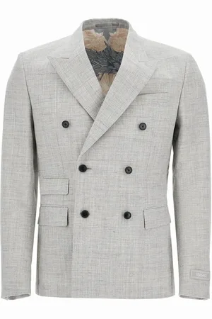 VERSACE Homme, Vestes, Gris, Taille: L Veste élégante pour hommes et femmes