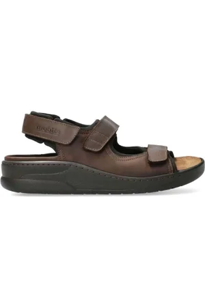 Mephisto Homme, Chaussures, Brun, Taille: 46 EU Sandale en Cuir Marron pour l