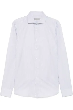 CANALI Homme, Chemises, Bleu, Taille: 3XL Chemise à rayures en coton fabriquée en Italie