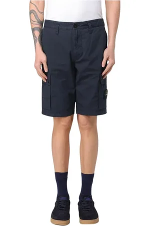 Stone Island Homme, Shorts, Bleu, Taille: W32 Short Cargo Bleu avec Poches