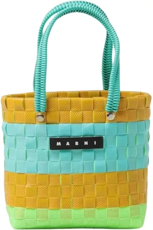 Marni Femme, Sacs, Jaune, Taille: ONE Size Sac Fourre-Tout Tissé Multicolore