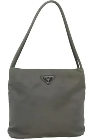 Prada Femme, Pre-owned, Gris, Taille: ONE Size Pre-owned Nylon sacs-main