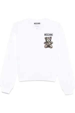 Moschino Femme, Sweatshirts et sweats à capuche, Blanc, Taille: 36 FR T-shirt Décontracté en Coton