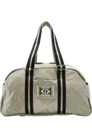 CHANEL Femme, Pre-owned, Gris, Taille: ONE Size Pre-owned Nylon sacs-chanel