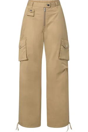 Ganni Femme, Pantalons, Brun, Taille: 42 FR Pantalon cargo en chameau