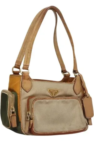 Prada Femme, Pre-owned, , Taille: ONE Size Pre-owned Toile sacs-main