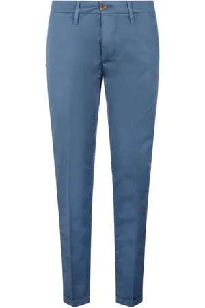 RE-HASH Homme, Pantalons, Bleu, Taille: W34 Pantalon Chino Bleu Clair