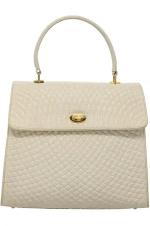 Bally Femme, Pre-owned, Blanc, Taille: ONE Size Pre-owned Cuir sacs-main