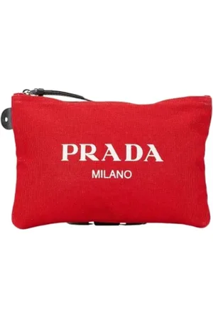 Prada Femme, Pre-owned, Rouge, Taille: ONE Size Pre-owned Toile sacs-prada