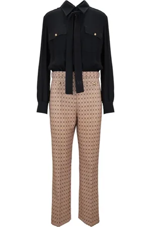 Elisabetta Franchi Femme, Combinaisons et Ensembles, Multicolore, Taille: 38 FR Combinaison femme avec bouton et fermeture éclair