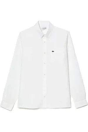 Lacoste Homme, Chemises, Blanc, Taille: 2XL Chemise Minimaliste pour Élégance au Quotidien