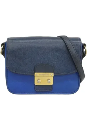 Miu Miu Femme, Pre-owned, Bleu, Taille: ONE Size Pre-owned Cuir sacs-ports-paule
