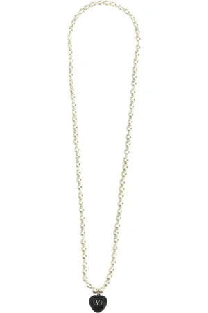 VALENTINO GARAVANI Femme, Accessoires, Blanc, Taille: ONE Size Pendentif Cœur Collier Bijoux Élégants