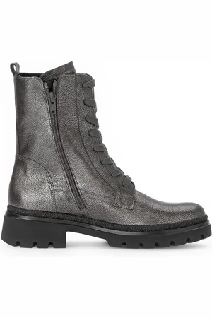 Gabor Femme, Chaussures, Gris, Taille: 38 1/2 EU Élégante Bottine en Cuir - Gris
