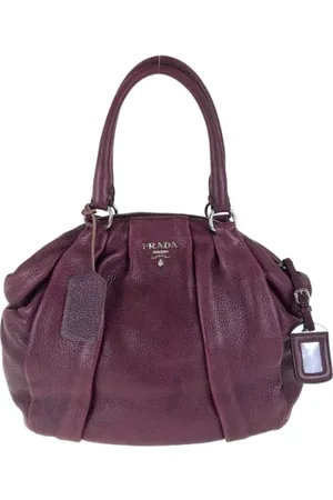 Prada Femme, Pre-owned, Violet, Taille: ONE Size Pre-owned Cuir cabas