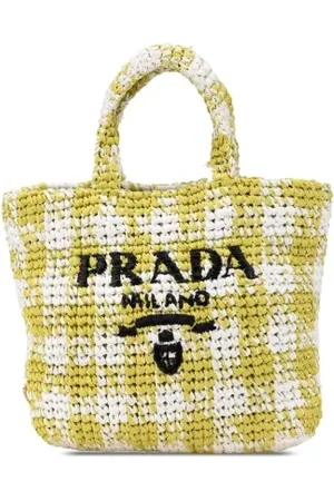 Prada Femme, Pre-owned, Multicolore, Taille: ONE Size Pre-owned Raphia cabas
