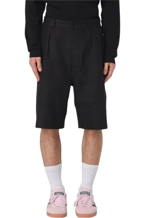 Sunflower Homme, Shorts, Noir, Taille: M Short en Lin Plissé Noir