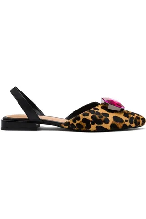 Gioseppo Femme, Chaussures, Multicolore, Taille: 36 EU Slingback à Imprimé Animal avec Détail en Pierre