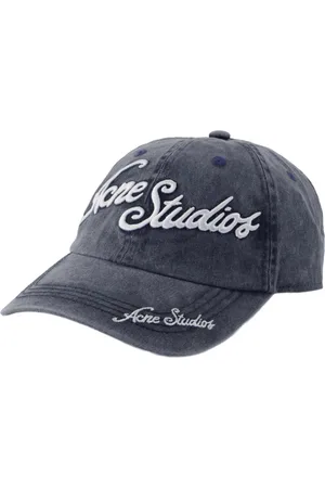 Acne Studios Unisex, Accessoires, Bleu, Taille: ONE Size Casquette Logo Touristique Bleue - Coton