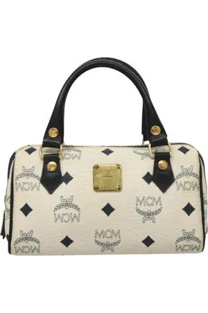 MCM Femme, Pre-owned, Blanc, Taille: ONE Size Pre-owned Cuir sacs-main