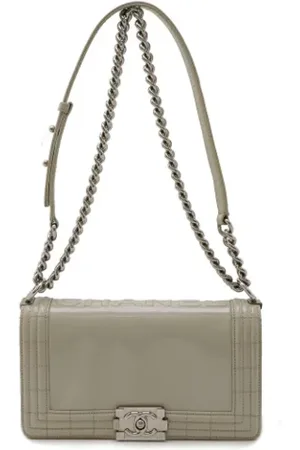 CHANEL Femme, Pre-owned, Gris, Taille: ONE Size Pre-owned Cuir sacs-chanel
