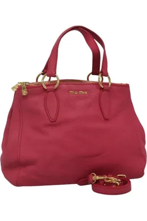 Miu Miu Femme, Pre-owned, Rose, Taille: ONE Size Pre-owned Cuir sacs-main