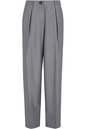 Armani Exchange Femme, Pantalons, Gris, Taille: 36 FR Pantalon de Course à Carreaux pour Femme