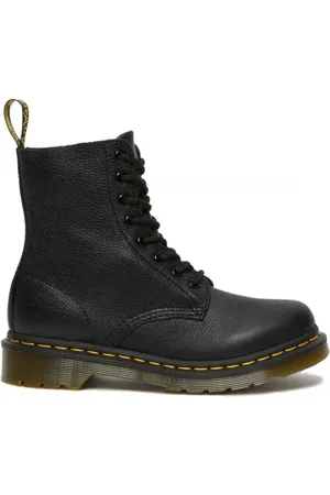 Dr. Martens Femme, Chaussures, Noir, Taille: 37 EU Bottines à Lacets en Cuir Noir