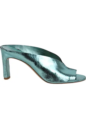 ROBERTO DEL CARLO Femme, Chaussures, Bleu, Taille: 38 EU Sandalette à talon en cuir craquelé