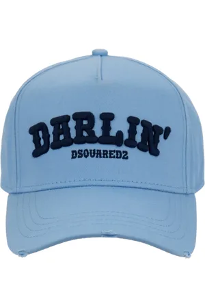 Dsquared2 Unisex, Accessoires, Bleu, Taille: ONE Size Casquette de baseball brodée avec boucle