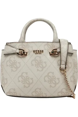 Guess Femme, Sacs, , Taille: ONE Size Élégant sac à main blanc avec logo