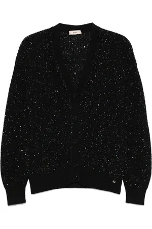 HERNO Femme, Pulls, Noir, Taille: 40 FR Gilet Cardigan Noir