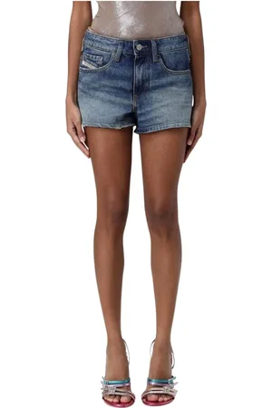 Diesel Femme, Shorts, Bleu, Taille: W27 Vintage Distressed Denim Shorts