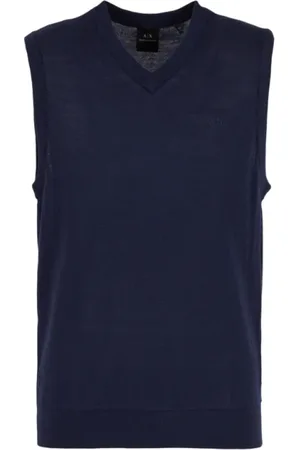 Armani Exchange Homme, Pulls, Bleu, Taille: XL Pull en Coton Bleu