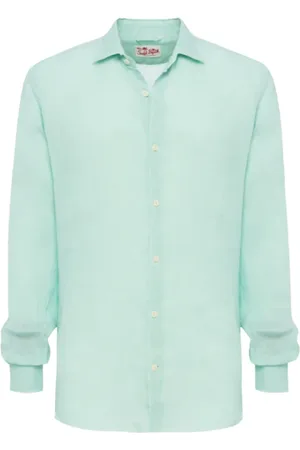 MC2 SAINT BARTH Homme, Chemises, Vert, Taille: S Chemise en lin sauge Pamplona Pamp001