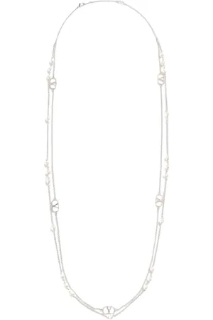 VALENTINO GARAVANI Femme, Accessoires, Gris, Taille: ONE Size Élégant Collier de Joaillerie en Argent