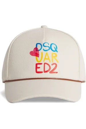 Dsquared2 Unisex, Accessoires, Blanc, Taille: ONE Size Chapeaux blancs avec sangle réglable
