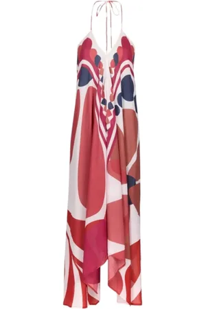 MARE DI LATTE Femme, Robes, Rouge, Taille: ONE Size Robe Riviera Rouge Ivina Imprimé