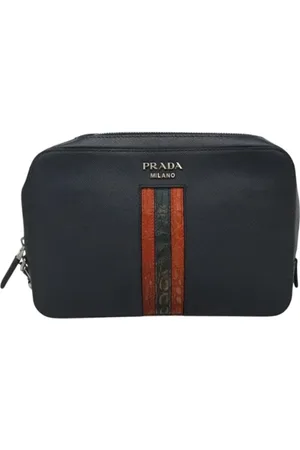 Prada Femme, Pre-owned, Bleu, Taille: ONE Size Pre-owned Cuir pochettes-minaudieres