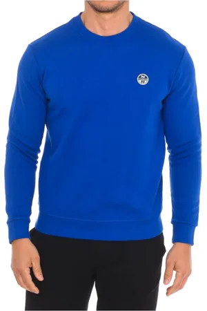 North Sails Homme, Sweatshirts et sweats à capuche, Bleu, Taille: S Sweat à col rond côtelé