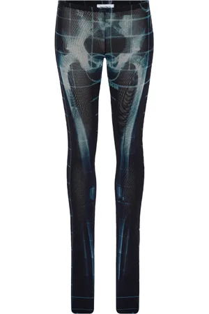 Jean Paul Gaultier Femme, Pantalons, Multicolore, Taille: 38 FR Pantalon Squeletor Flared Print