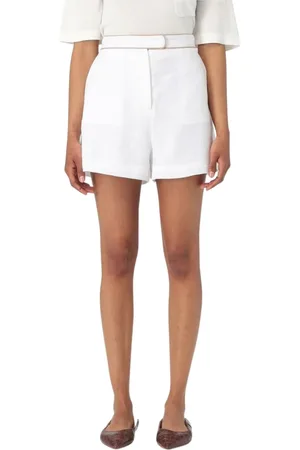 MVP Wardrobe Femme, Shorts, Blanc, Taille: 38 FR Shorts en lin blanc sur mesure