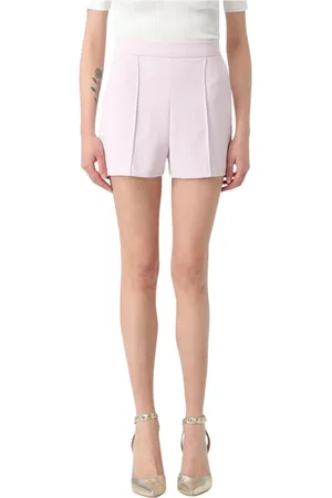 Elisabetta Franchi Femme, Shorts, Rose, Taille: 40 FR Shorts Élégants en Crêpe Noir