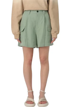 Woolrich Femme, Shorts, Vert, Taille: W27 Short cargo vert avec poches