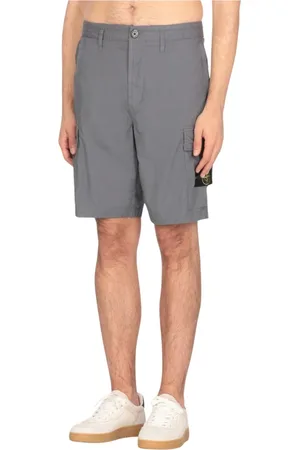 Stone Island Homme, Shorts, Bleu, Taille: W33 Short Cargo Noir avec Poches