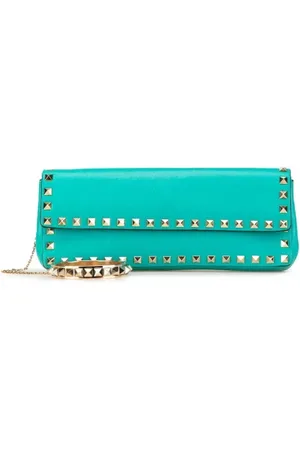 VALENTINO Femme, Pre-owned, Vert, Taille: ONE Size Pre-owned Cuir pochettes-minaudieres