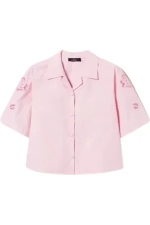 Twin-Set Femme, Blouses et Chemises, Rose, Taille: 38 FR Chemise en Popeline pour Femme