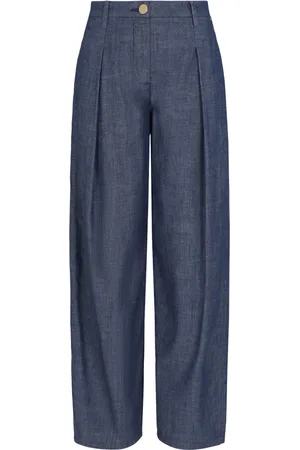 Armani Exchange Femme, Pantalons, Bleu, Taille: 32 FR Pantalon Marlene Bleu O-Shape
