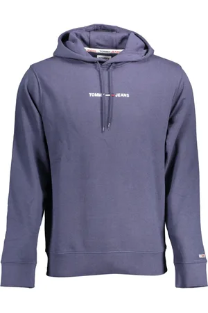 Tommy Hilfiger Homme, Sweatshirts et sweats à capuche, Bleu, Taille: 2XL Pull en Coton Bleu